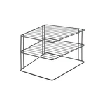 Czarna dodatkowa półka ze stali nierdzewnej 25x25 cm Palio – Metaltex