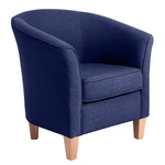 Granatowy fotel Max Winzer Livia Dark Blue