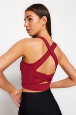 Trendyol Magenta Support/Shaping Back Detail Square Neck Knitted Sports Bra Trendyol Magenta Support/Shaping Back Detail Square Neck Knitted Sports Bra