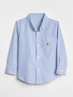 GAP Modrá klučičí dětská košile oxford button-down