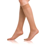 Set of two pairs of women's nylon knee-high socks in nude color Bellinda DIE PASST KNEE-HIGHS 20 DEN