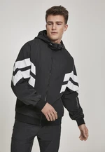 Crinkle Panel Track Jacket blk/wht