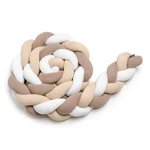 T-tomi Pletený mantinel 180 cm White + Beige + Mocca