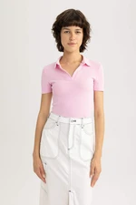 DEFACTO Slim Fit Polo Collar Camisole Short Sleeve T-Shirt