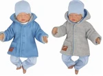 Z&Z Pletený, oboustranný svetřík, kabátek s kapucí, modro-šedý, vel. 80 (9-12m) Z&Z Pletený, oboustranný svetřík, kabátek s kapucí, modro-šedý, vel. 80 (9-12m)