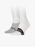Sada dvou párů pánských ponožek v šedé a bílé barvě Calvin Klein Und - Pánské