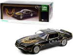 1977 Pontiac Firebird T/A Trans Am Starlite Black with Golden Eagle Hood Bird 1/18 Diecast Model Car by Greenlight