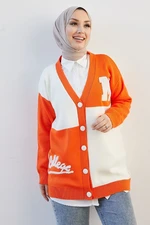 InStyle M College Knitwear Cardigan - Orange