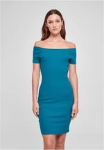 Watergreen women's dress with off the shoulder