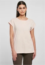 Dámské organické tričko s prodlouženým ramenem růžové