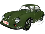 1954 Porsche 356 Coupe Green with White Interior 1/18 Diecast Model Car by Norev