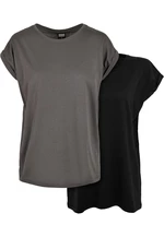 Women's T-shirt Urban Classics - 2 pack grey/black