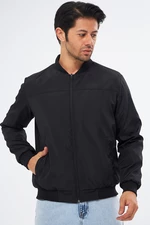 River Club Men's College Collar Black Waterproof Jacket