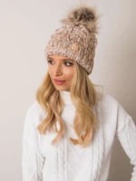 RUE PARIS Beige lady insulated beanie