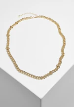 Gold necklace with a long base chain