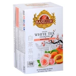 BASILUR White Tea Peach Rose biely čaj 20 vreciek