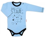 Baby Nellys Body dlouhý rukáv, modré, Baby Little Star, vel. 50 (0-1m)