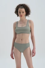 Dagi Khaki Contouring High Waist Bikini Bottom