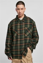 Boxy Fane Check Shirt Bottle Green/Orange