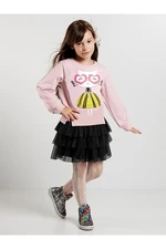 Denokids Pink Heart Glasses Girl Child Tulle Tutu Sweatshirt and Skirt Set.