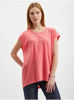 Coral women's basic T-shirt Noisy May Mathilde - Women's