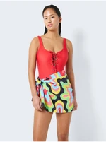 White and red women's patterned scarf over the swimsuit Noisy May Tan - Women White and red women's patterned scarf over the swimsuit Noisy May Tan - Women