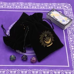 1pcs Black Velvet Moon Phase Tarots Oracle Cards Storage Bag Runes Constellation Witch Divination Accessories Jewelry Dice Bag