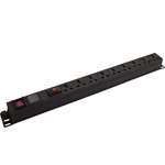 PDU Power Strip Distribution Unit Cabinet 9 Way AC Universal Socket Overload Break Switch Ammeter configuration 2m Cord