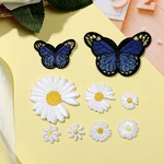 Accessories Fabric Clothes Sticker Mix Butterfly Embroidery Patch Small Daisy Iron On Patches
