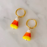 2023 New Fashion Women Simple Candy Color Triangle Drop Earring Women Geometric Triangle Corn Color No Ear Hole Ear Clip Jewerly