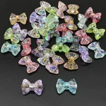 20 Pcs/lot 19mm Bow Tie Shape Beads AB Color Acrylic Beads for Jewelry Making Handmade DIY Accessories