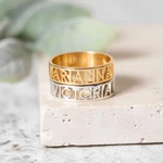 Letter Engraved Rings for Women Custom Ring Men Engagement Wedding Stainless Steel Customized Jewelry Gift anillos mujer