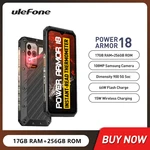 Ulefone Power Armor 18 Rugged Smartphones Up To 17GB RAM+256GB ROM Android 12 Moblie Phone 108MP Camera 66W 9600mAh NFC 5G Phone