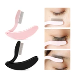 Foldable Ultra-fine Steel Needle Eyebrow Eyelashes Eye Brow Extension Brush Metal Comb Cosmetic Makeup Tools Pink Black