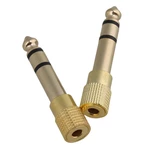 10pcs Gold Plated Stereo Audio Jack Adapter Plug 3.5mm Female to 6.5mm Male