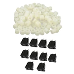 110 Pcs Accessories: 10 Pcs US Type Panel Mounting AC Power Socket Outlet AC 125V 15A & 100 Pcs Plastic Cylinder Spacer Washer