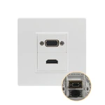HD Multimedia Wall Socket 86 Type Socket Faceplate VGA Female To Female+V2.0 HDM Interface Outlet HD Ethernet Socket Faceplate
