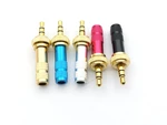 100pcs 3.5mm Screw Lock Stereo Jack Plug Soldering connectors