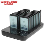Wirelesslinkx Wireless Restaurant Pager 16 Queue Paging System Calling System for Coffee Cafe Dessert Shop Food Truck Court