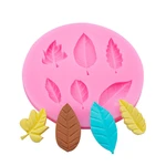 Many Kinds Leaves 3D Sugarcraft Silicone Mold DIY Leaf Fondant Cake Decor Chocolate Gumpaste Baking Tools Clay Resin Art Mould