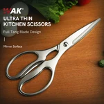 WAK Ultra Thin Kitchen Scissor Exquisite Mirror Design Stainless Steel Kitchen Cutting Scissors Vegetable Scissors BBQ Scissors