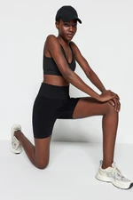 Trendyol Black Seamless/Seamless Sport Shorts Leggings for Extra Gathering