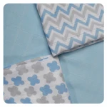 XKKO Bambusové obrúsky 30x30 Scandinavian Baby Blue MIX (9ks)