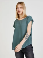 Green blouse with zipper in the back ONLY Vic - Women
