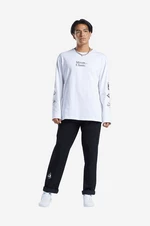 Bavlnené tričko s dlhým rukávom Reebok Classic Skateboard Longsleeve Tee HT8175-white, biela farba, s potlačou