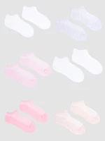 Yoclub Kids's Girls' Ankle Thin Cotton Socks Basic Plain Colours 6-pack SKS-0027G-0000