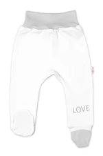 Baby Nellys Kojenecké polodupačky, bílé - Love vel.  56