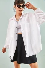 Bianco Lucci Women's Double Pocket Shirt 4613