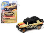 2007 Toyota FJ Cruiser Beige with Stripes and Black Top with Roofrack Limited Edition to 4800 pieces Worldwide 1/64 Diecast Model Car by Johnny Light