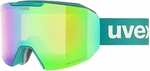 UVEX Evidnt Attract Proton Mat Mirror Green/Contrastview Orange Lasergold Lite Occhiali da sci